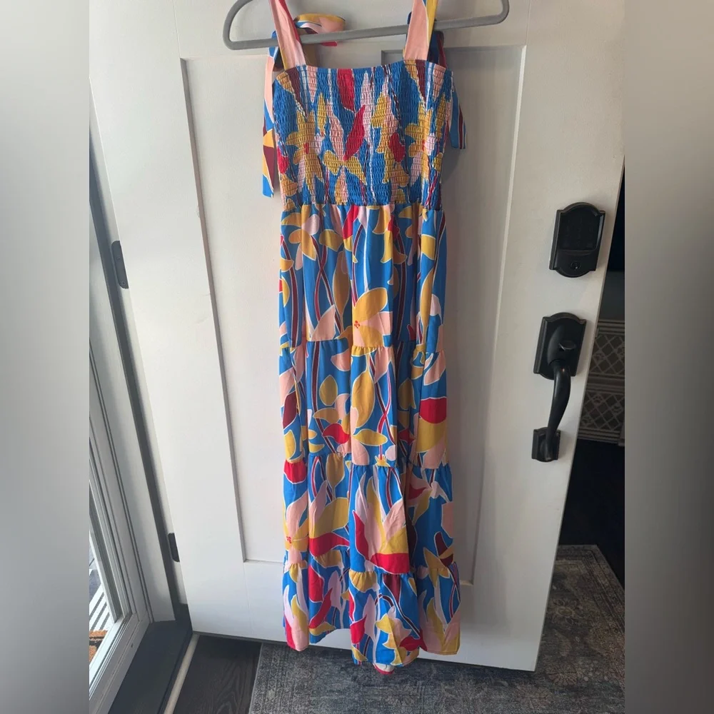 Colorful Floral spaghetti strap Maxi Dress-NWOT - Picture 4 of 5